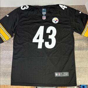 🏈 Nike Pittsburgh Steelers #43 Polamalu NFL On Field Jersey – Black – Men’s M